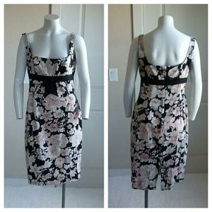 Maggy London Floral Sleeveless Back Split Dress